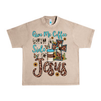 French Oak give me coffee with a side of jesus Urban Heavy Tee - JahusDesignShop