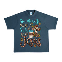 Midnight Navy give me coffee with a side of jesus Urban Heavy Tee - JahusDesignShop