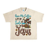 Sandshell give me coffee with a side of jesus Urban Heavy Tee - JahusDesignShop