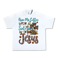 White give me coffee with a side of jesus Urban Heavy Tee - JahusDesignShop