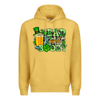 Antique Gold St. Patrick's Bad and boozy Premium Hoodie - OliviaCreatesArt