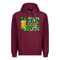 Burgundy St. Patrick's Bad and boozy Premium Hoodie - OliviaCreatesArt