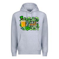 Heather Grey St. Patrick's Bad and boozy Premium Hoodie - OliviaCreatesArt