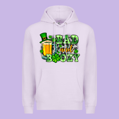 St. Patrick's Bad And Boozy Premium Hoodie Designed By Oliviacreatesart
