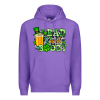 Purple St. Patrick's Bad and boozy Premium Hoodie - OliviaCreatesArt