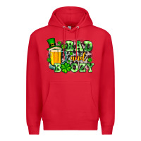 Red St. Patrick's Bad and boozy Premium Hoodie - OliviaCreatesArt