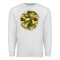 Oatmeal Heather camouflage patch 2 Premium Sweatshirt - BundleAndBundleShop