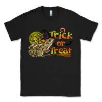 Black Trick Or Treat With Frog Classic Tee - LillyAllenDesigns