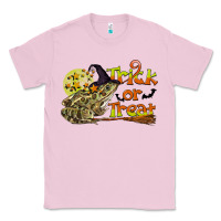 Bubblegum Pink Trick Or Treat With Frog Classic Tee - LillyAllenDesigns