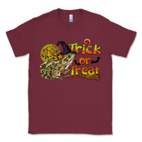 Burgundy Trick Or Treat With Frog Classic Tee - LillyAllenDesigns