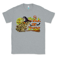 Heather Grey Trick Or Treat With Frog Classic Tee - LillyAllenDesigns