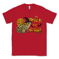 Red Trick Or Treat With Frog Classic Tee - LillyAllenDesigns