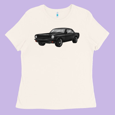 Classic Car Ladies Tee Designed By Maliassmallbusiness