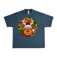 Midnight Navy cute reindeer head Christmas Urban Heavy Tee - Jasminsmagicworld
