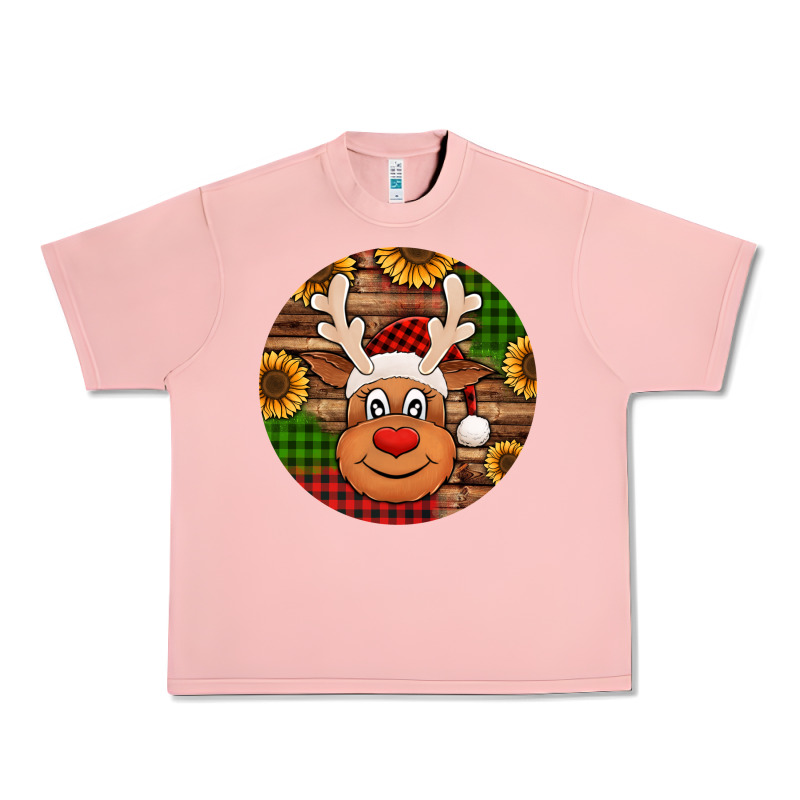Cute Reindeer Head Christmas Urban Heavy Tee by Jasminsmagicworld | Teevron