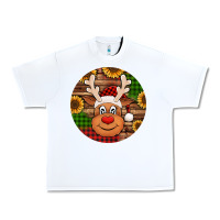White cute reindeer head Christmas Urban Heavy Tee - Jasminsmagicworld