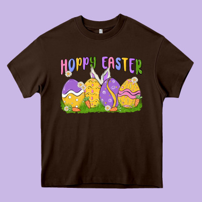 Hoppy Easter Heavy Core Tee Designed By Maliassmallbusiness