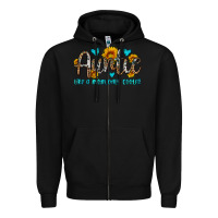 Black auntie like a mom only cooler Zipper Hoodie - OliviaCreatesArt