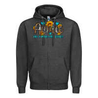 Charcoal Heather auntie like a mom only cooler Zipper Hoodie - OliviaCreatesArt