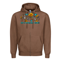 Chestnut auntie like a mom only cooler Zipper Hoodie - OliviaCreatesArt