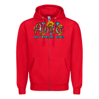 Red auntie like a mom only cooler Zipper Hoodie - OliviaCreatesArt