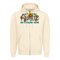 Sandshell auntie like a mom only cooler Zipper Hoodie - OliviaCreatesArt
