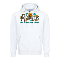 White auntie like a mom only cooler Zipper Hoodie - OliviaCreatesArt