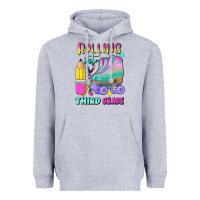Heather Grey rolling into third grade Heavyweight Hoodie - BundleAndBundleShop