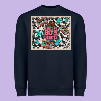 Raised 90's Country Heavyweight Sweatshirt Designed By Tumblerdesignbyshophia
