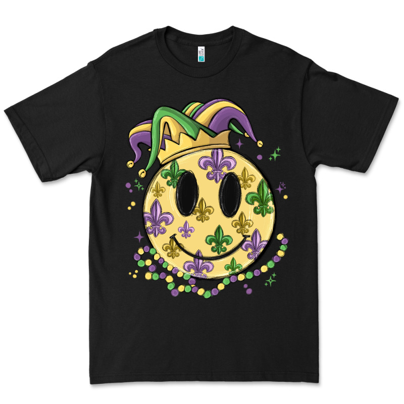 Smiley Face Mardi Gras Premium Tee by MaliasSmallBusiness | Teevron