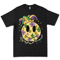 Black smiley face mardi gras Premium Tee - MaliasSmallBusiness