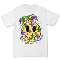 White smiley face mardi gras Premium Tee - MaliasSmallBusiness