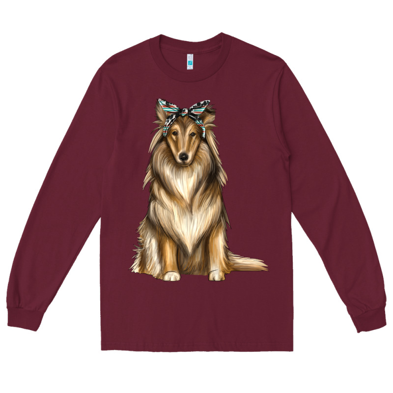 Collie With Bandanna Long Sleeve Tee by texasbilliewilder | Teevron