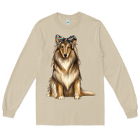 Mushroom collie with bandanna Long Sleeve Tee - texasbilliewilder