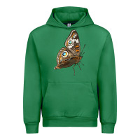 Emerald Flying Common Buckeye Butterfly Urban Hoodie - LillyAllenDesigns