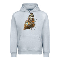 Heather Grey Flying Common Buckeye Butterfly Urban Hoodie - LillyAllenDesigns