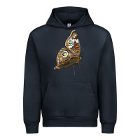 Navy Flying Common Buckeye Butterfly Urban Hoodie - LillyAllenDesigns