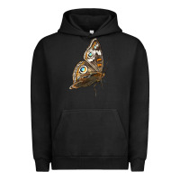 Pigment Black Flying Common Buckeye Butterfly Urban Hoodie - LillyAllenDesigns