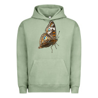 Pigment Oil Green Flying Common Buckeye Butterfly Urban Hoodie - LillyAllenDesigns