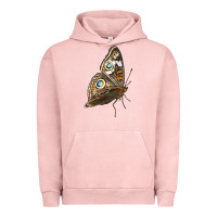 Pigment Salmon Flying Common Buckeye Butterfly Urban Hoodie - LillyAllenDesigns