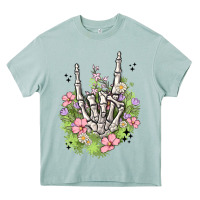 Arona skeleton flowers Heavy Core Tee - MaliasSmallBusiness