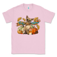 Bubblegum Pink Hello Autumn With Chihuahua Dog Classic Tee - LillyAllenDesigns