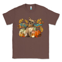 Chestnut Hello Autumn With Chihuahua Dog Classic Tee - LillyAllenDesigns