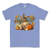 Colony Blue Hello Autumn With Chihuahua Dog Classic Tee - LillyAllenDesigns
