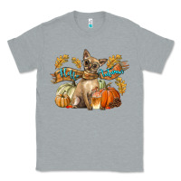 Heather Grey Hello Autumn With Chihuahua Dog Classic Tee - LillyAllenDesigns