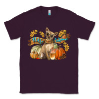 Plum Hello Autumn With Chihuahua Dog Classic Tee - LillyAllenDesigns