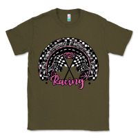 Army Green racing checkered rainbow Classic Tee - JahusDesignShop