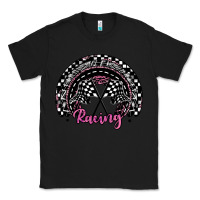 Black racing checkered rainbow Classic Tee - JahusDesignShop