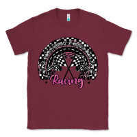 Burgundy racing checkered rainbow Classic Tee - JahusDesignShop