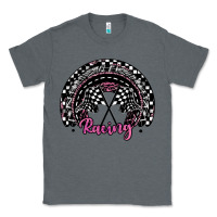 Charcoal Heather racing checkered rainbow Classic Tee - JahusDesignShop